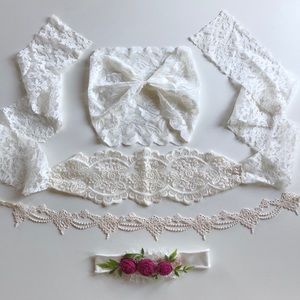 Little Lovelies | Ivory Lace & Floral Headbands | O/S